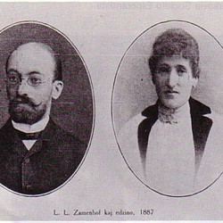 ზამენჰოფი მეუღლე კლარა ზილბერნიკთან ერთად, 1887 წ.